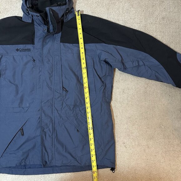 Columbia Jacket Men’s Large Blue Black Colorblock Interchange Core Ski Snowboard - Picture 3 of 10